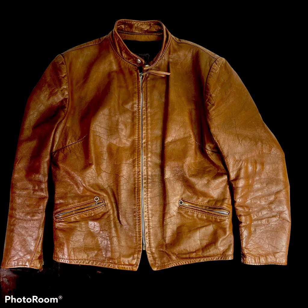 Kehoe Steerhide Brown Leather Jacket Sz 16